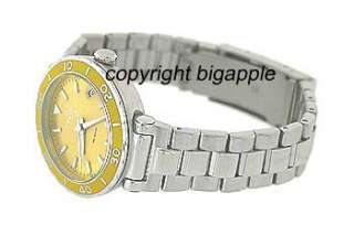 Fossil AM4284 Yellow Round Dial Silver Stainless steel Womens Watch 