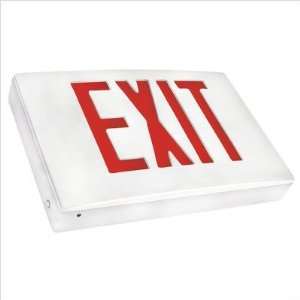   LED Exit Sign with Red Lettering, White Housing and White Face