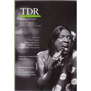  TDR/The Drama Review Fall 2010 Richard Schechner Books