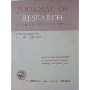  Journal of Research of the US Geological Survey  March 