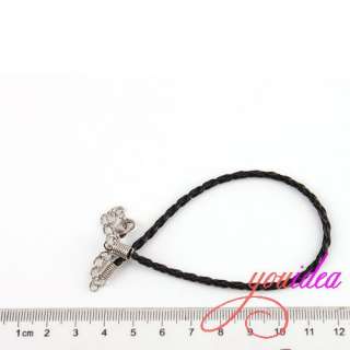 30* Hot European Braided Leather Bracelets Fit Charms  