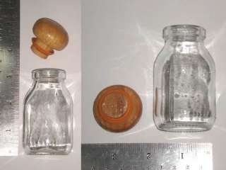 Clear Glass Bottle Vial 50ml w/ Wooden Airtight Cap Lid  