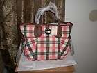 JUICY COUTURE PREPSTER PINK AND BROWN OCEAN BEACH TOTE DIAPER LAPTOP 