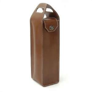 Mulholland Brothers AL3047 X Leather Deco Single Bottle Wine Carrier 