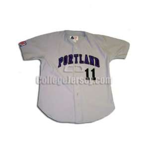  Gray No. 11 Game Used Portland Sports Belle Baseball 