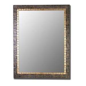  2nd Look Mirrors 660403 37x47 Mesa Verdi and Gold Accent Mirror 