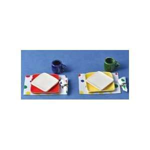  Miniature Colorful Square Place Setting for Two sold at 