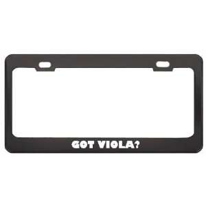 Got Viola? Music Musical Instrument Black Metal License Plate Frame 