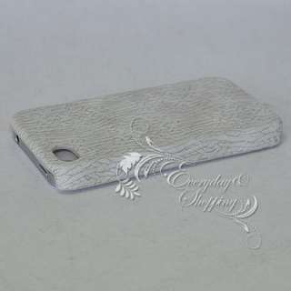 White Bark Design Knot pattern Hard Skin Cover Case For Iphone 4G 4S 