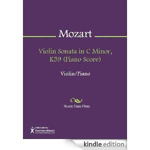 Violin Sonata in C Minor, K59 (Piano Score) Sheet Music Wolfgang 