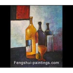  Wine Painting, Still Life Painting, Oil Painting, Canvas Art 