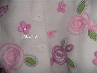PETES PARTNER 2PC WHITE PINK FLOWERS EASTER COAT/HAT 2  