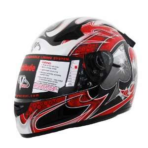    Vega Attitude Red Aces Graphic X Small Full Face Helmet Automotive