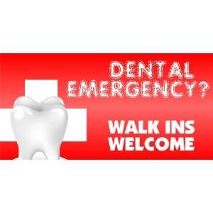  3x6 Vinyl Banner   Dental Emergency? 
