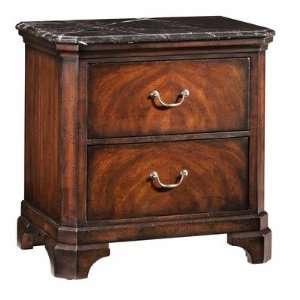  Town Addison Closed Marble Top Nightstand in Standard 