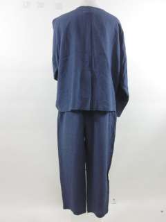 EILEEN FISHER Periwinkle Linen Button Front Outfit S M  
