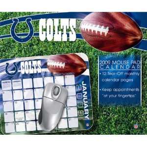 Indianapolis Colts 2009 Mouse Pad Calendars  Sports 