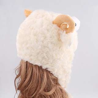 Cartoon Animal Sheep Cute Fluffy Plush Hat Cap H1690  