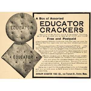  1909 Ad Johnson Educator Food Company Assorted Crackers 