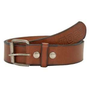  Torq Hustle Embossed Leather Belt 30 to 32 Brown 