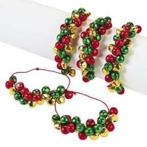    Multicolor Jingle Bell Bracelets   12 per unit Toys & Games