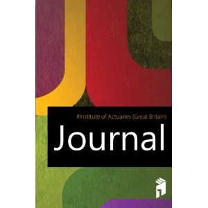  Journal #Institute of Actuaries (Great Britain) Books
