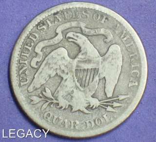 1876 P SEATED LIBERTY QUARTER BETTER DATE 90% SILVER(ES  