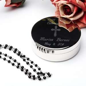  Personalized First Communion Silver Jewelry Box