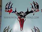   Deer Skull S4 Vinyl Sticker Decal Hunt Buck confederate whitetail bow