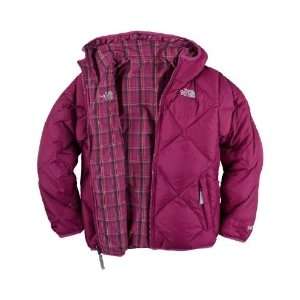 North Face Reversible Down Moondoggy Jacket   Girls Orchid Purple 