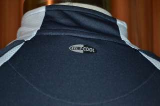   CLIMACOOL BLUE WHITE ATHLETIC FITNESS CYCLING JERSEY SHIRT MENS LARGE