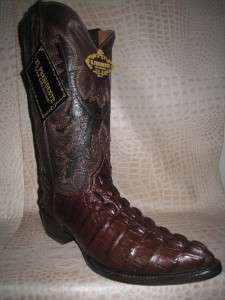 New Mens Embossed Crocodile Alligator Tail Western Cowboy Boots 