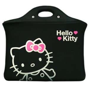  Auth Hello Kitty Laptop 15 Notebook Hand Bag Black 