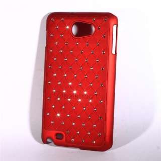 Red Star Glitter Hard Back Case Cover for Samsung Galaxy Note N7000 