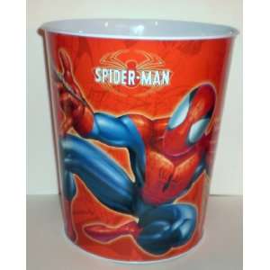 Spiderman Round Tin Wastebasket Trash Can 