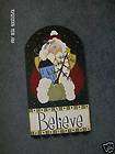 Tole Painted/ha​nd Painted Believe Christmas Plaque