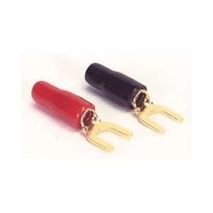  Gold Spade 8 AWG 1/4 2 Pair Electronics