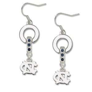  University of North Carolina MVP Crystal Earrings/Brass 