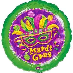 Mardi Gras 18 inch Round Masquerade Balloon