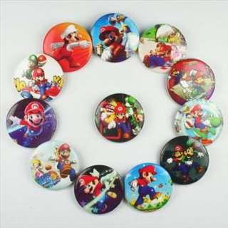   Mario Buttons Pins Badges Boys Girls Birthday Party Gifts 1.2  