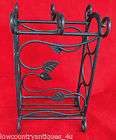 small counter top ivy vine wrought iron 3 bottle wine