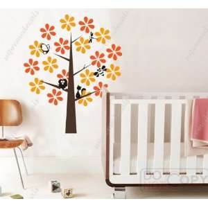 Free Custom Color   Free Squeegee  Colorful flower tree(four different 