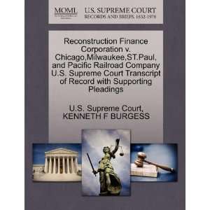  Reconstruction Finance Corporation v. Chicago,Milwaukee,ST 