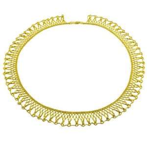  14 Karat Yellow Gold Sparkle Crochet Necklace (17 inch) Jewelry