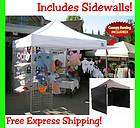 NEW EZ Pop Up Canopy 10 x 10 Commercial Fair Vending Tent 4 Walls 