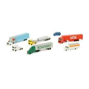  Herpa Trucks And Vans (7) Assorted Colors 1/500 Scale 