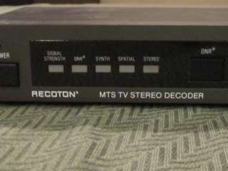 Vintage Recoton MTS TV Analog Stereo Decoder DNR/dbx V662 As Is  