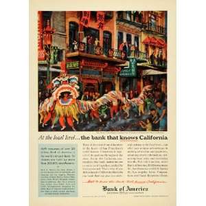  1955 Ad Bank America Chinese New Year Parade Chinatown 