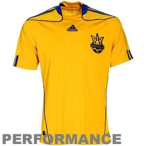 adidas Ukraine Gold Home Performance Soccer Home Jersey (Small 