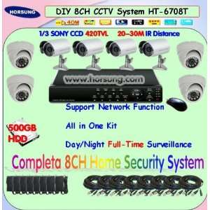   security surveillance system camera 500gb hdd ht 6708t